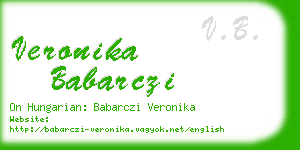 veronika babarczi business card